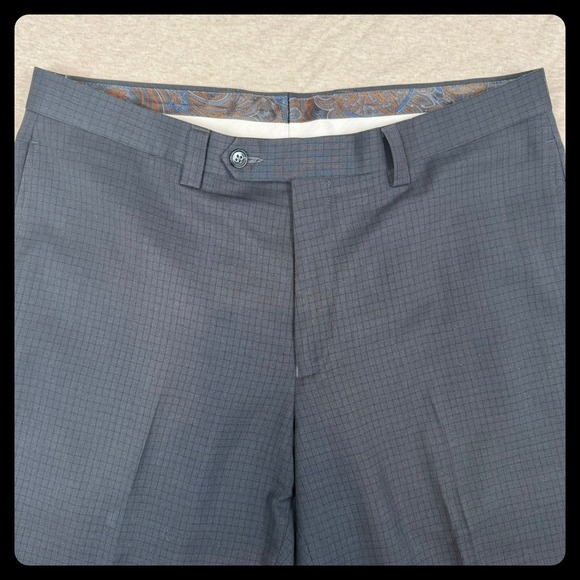 Lauren Ralph‎ Lauren Men's Charcoal Grid Pattern Dress Pants Size 34x30 - Picture 3 of 5